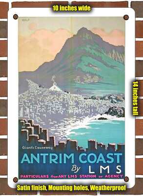 Metal Sign - 1924 Giant's Causeway Antrim Coast by LMS - 10x14 Inches