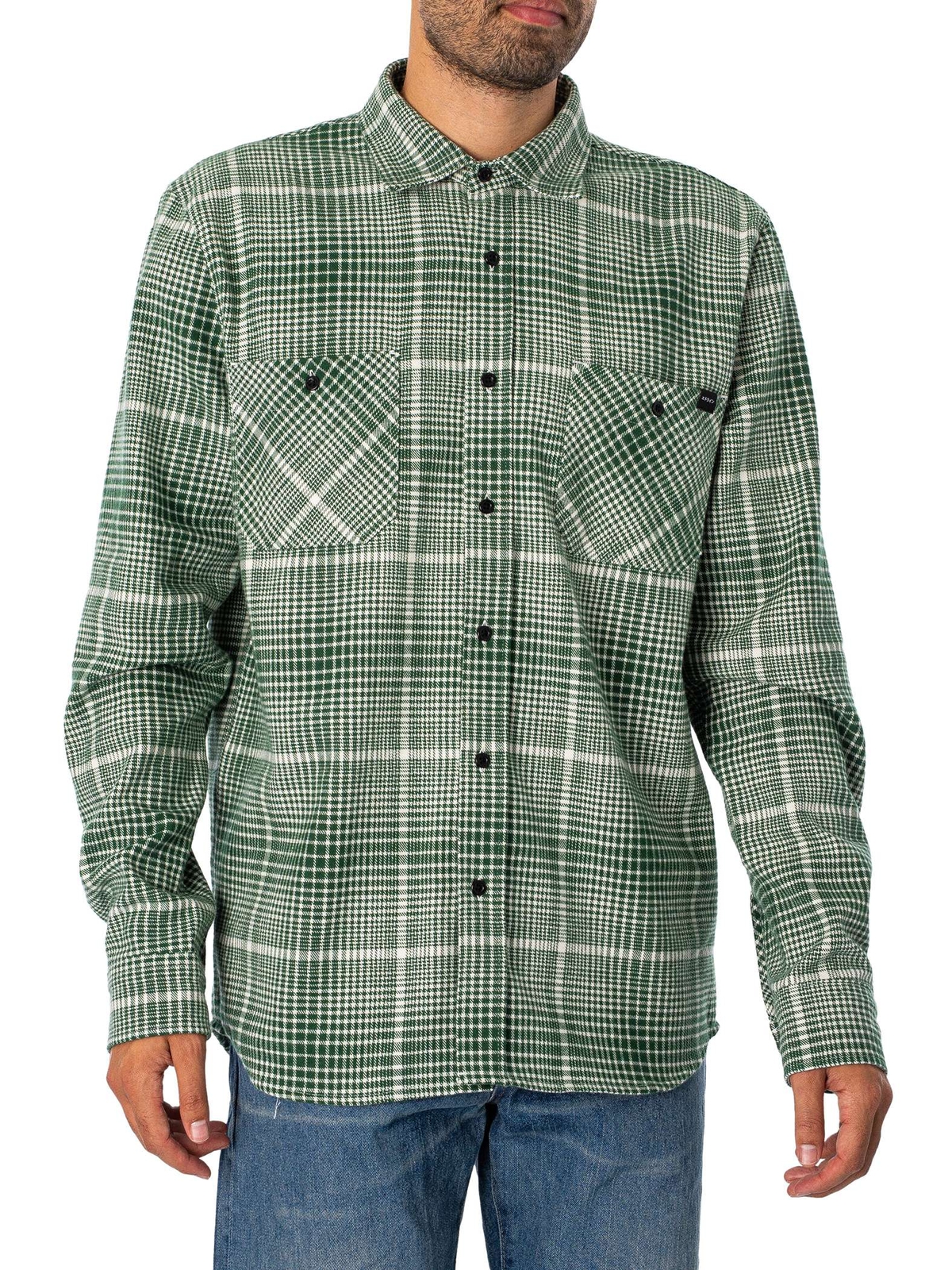 Мужская рубашка Edwin Millenium, зеленая