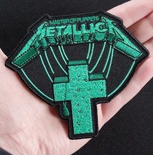 METALLICA MASTER OF PUPPETS Green Cross LICENSED Iron ON Battle Jacket PATCH