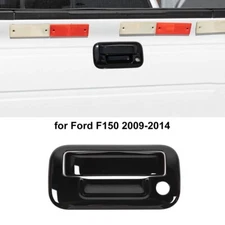Black Rear Door Tailgate Handle Decor Cover Trim for Ford F150 2009-2014 