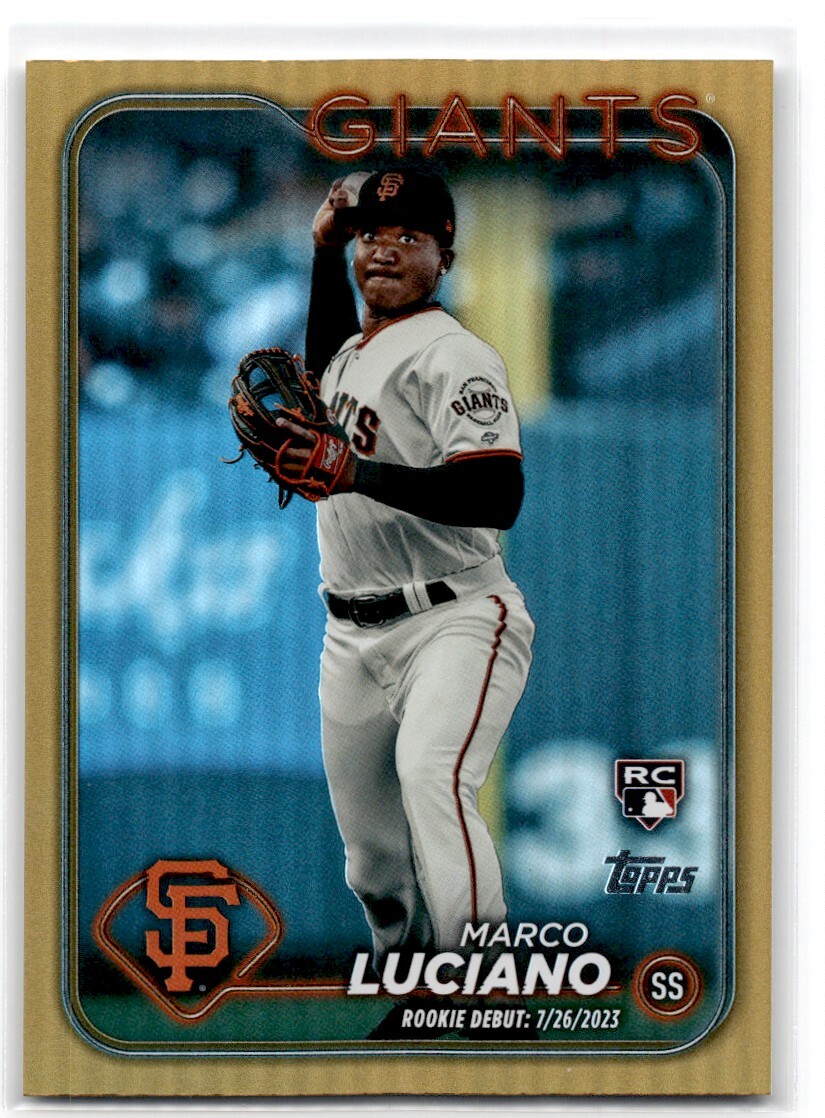 2024 Topps Update Gold Rainbow Foil Marco Luciano RC Giants #US217