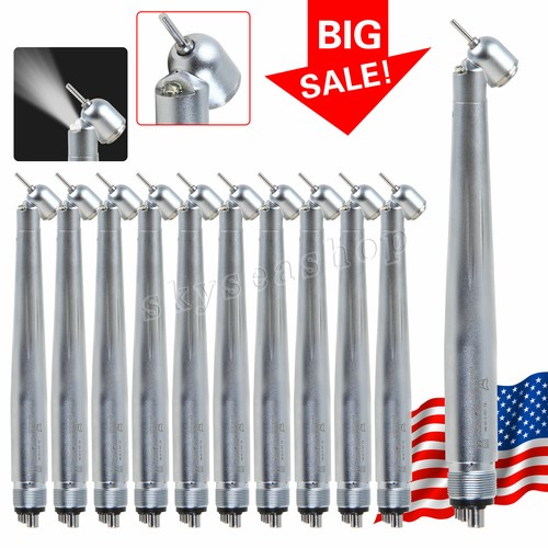 1-10* Dental 45° Degree LED E-generator Surgical Handpiece Turbine 4Hole for NSK - Picture 7 of 18