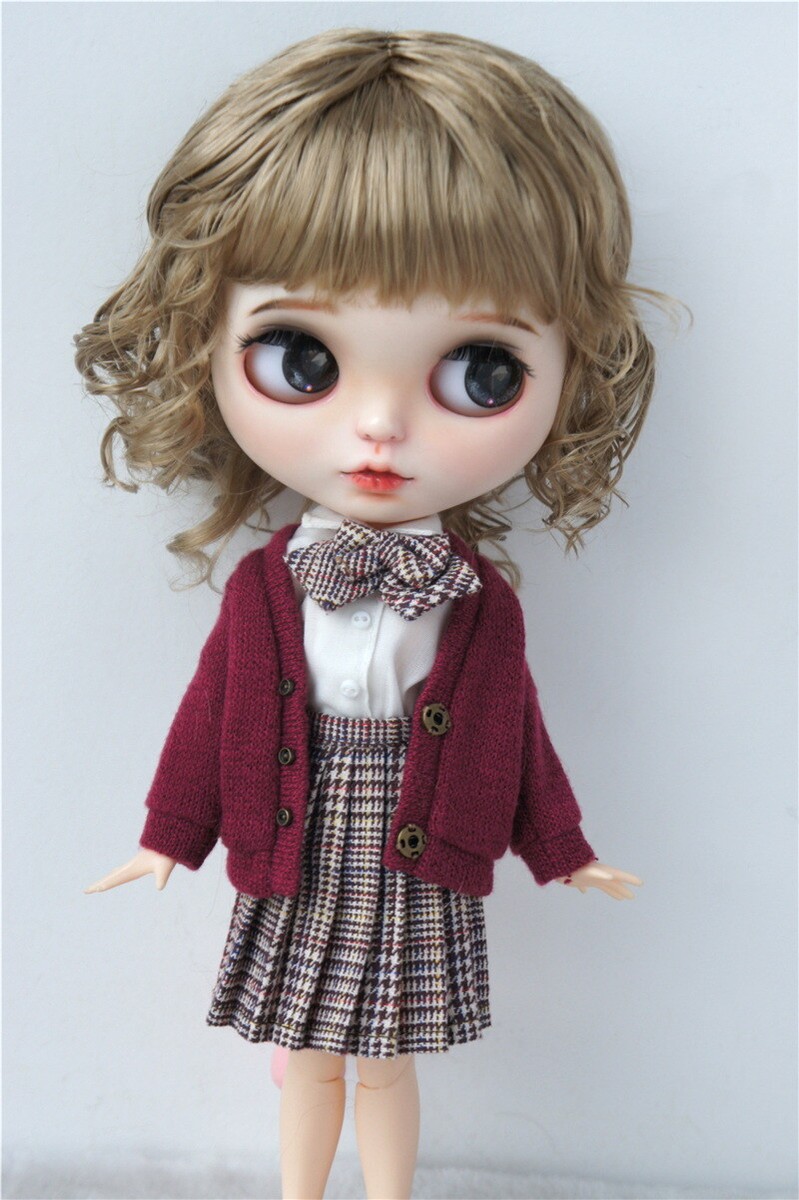 Parrucca Di Lusso In Mohair BJD: Capelli Lunghi E Ricci Per - Foto 4