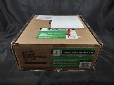 500 Avery UltraDuty GHS Chemical Labels for Epson ColorWorks C831 8.5x11'' 60511 