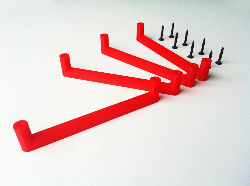 4X Möbelgriffe + 8X Schrauben, Schrankgriff IKEA Dombas kompatibel ROT RED - Bild 3 von 4