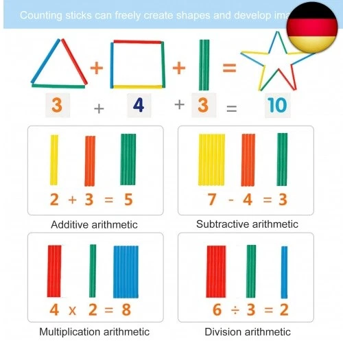 Nutabevr Rechenschieber Rechenrahmen, Kinder Grundschule Abakus zum Zählen und - Bild 4 von 7