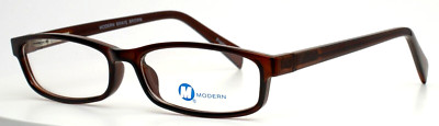 MODERN OPTICAL Brave  Brown Womens Rectangle Full Rim Eyeglasses 50-15-135 B:26
