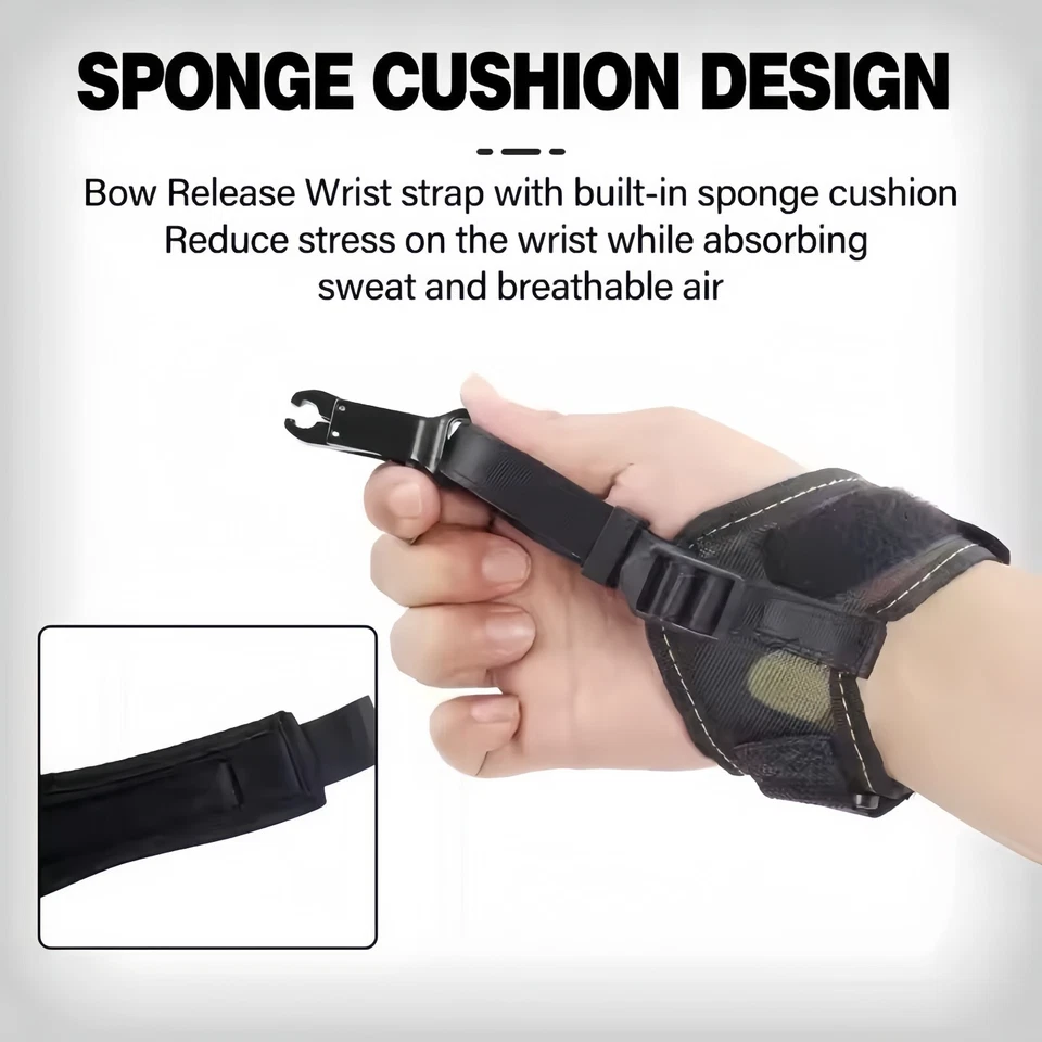 Archery Wrist Release Aid Trigger Caliper Adjustable 360° Buckle Compound Bow - Image 3 of 4