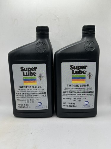SUPER LUBE 54200 ISO 220 Synthetic Gear Oil, 2 x 1 QT Bottles