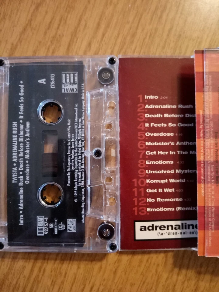 Twista - Adrenaline Rush ** Cassette Tape ** Emotions Get It Wet Feels So Good - Image 3 of 4