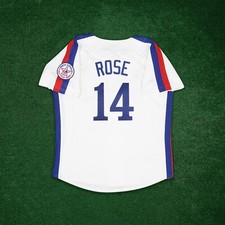 Pete Rose 1982 Montreal Expos Cooperstown Men's Home Jersey w/ All Star Patch