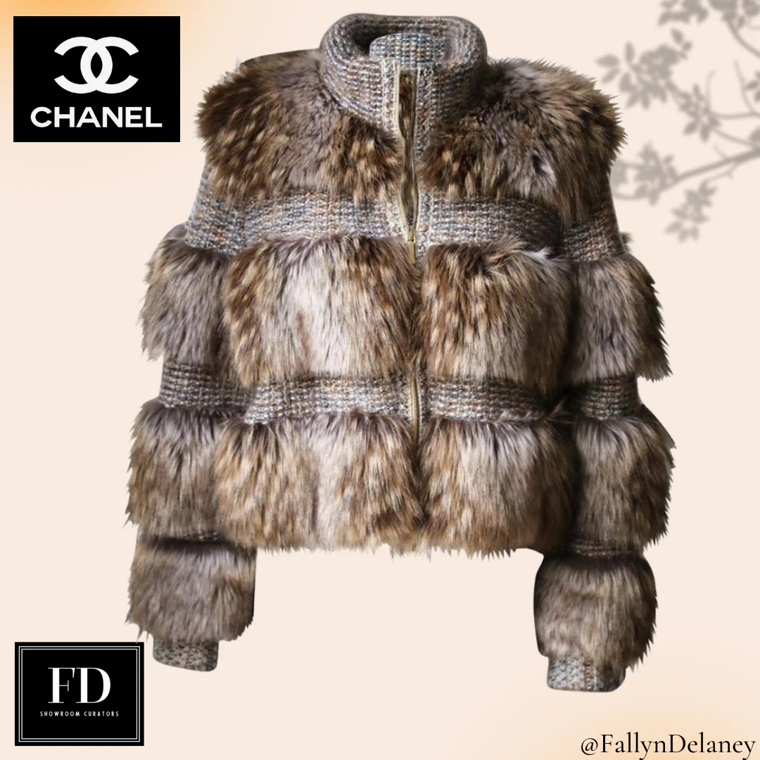 chanel fur coat jacket