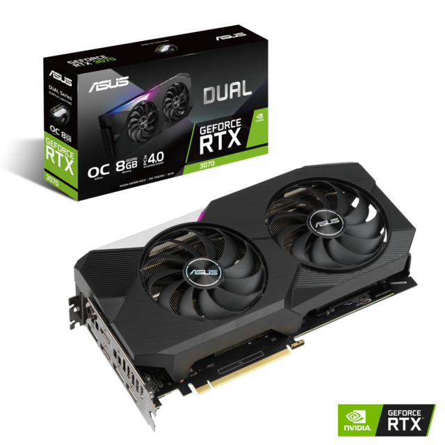 ASUS DUAL GeForce RTX 3070 OC 8GB GDDR6 Graphics Card for sale 