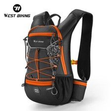 WEST BIKING Reflective Bag Cycling Hiking Hydration Pack Backpack Orange 16L