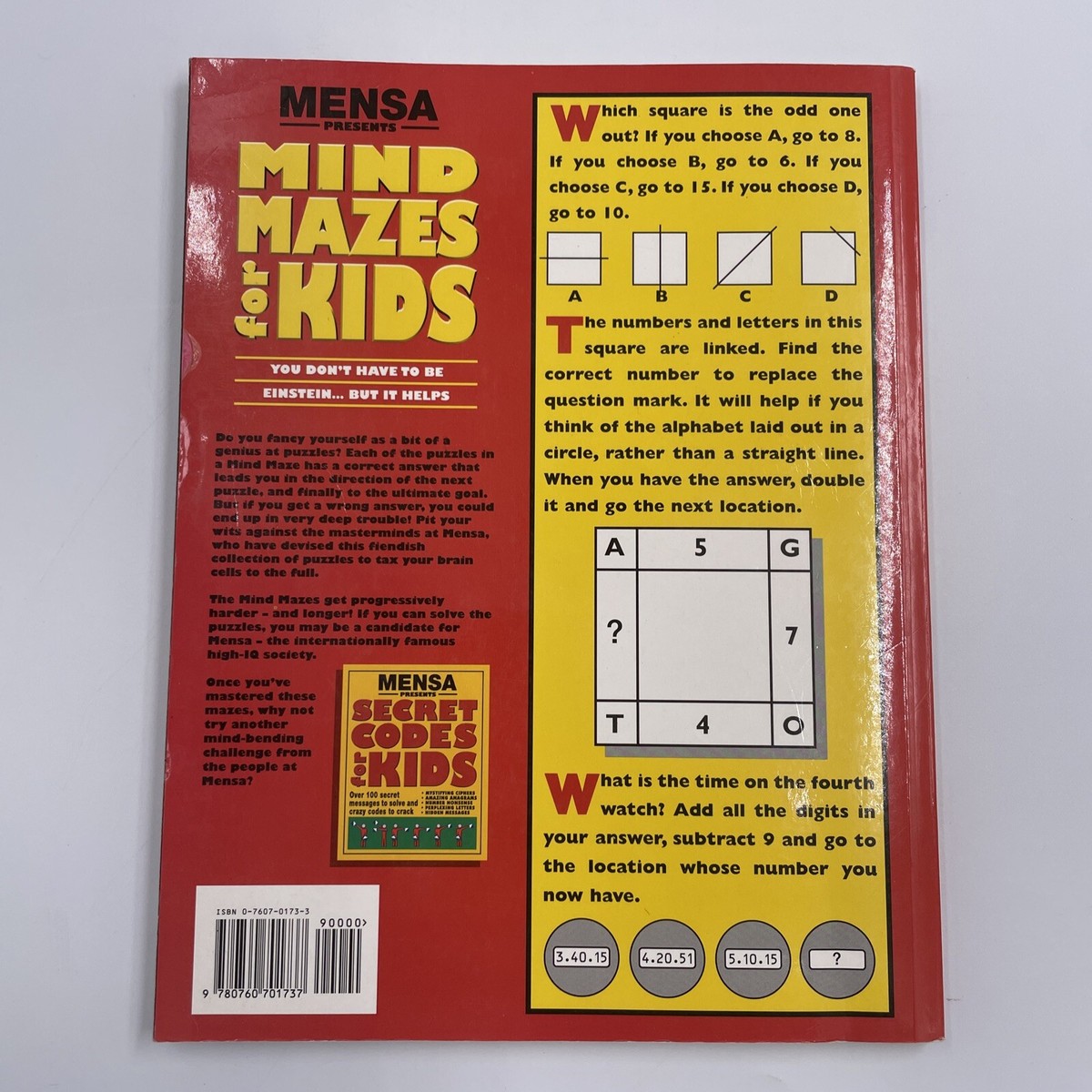 Mind Mazes for Kids Mensa Paperback Brain Teaser 1995 Barnes