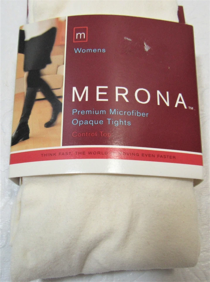 Medias Merona Control Top Opacas Medianas Microfibra Blancas Nuevas  Foto 3 de 4