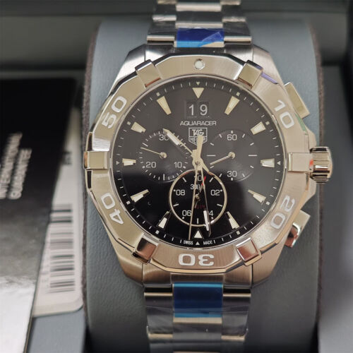 TAG Heuer Aquaracer Black Dial Chronograph Quartz Men 43mm Watch CAY1110.BA0927 - Picture 3 of 9