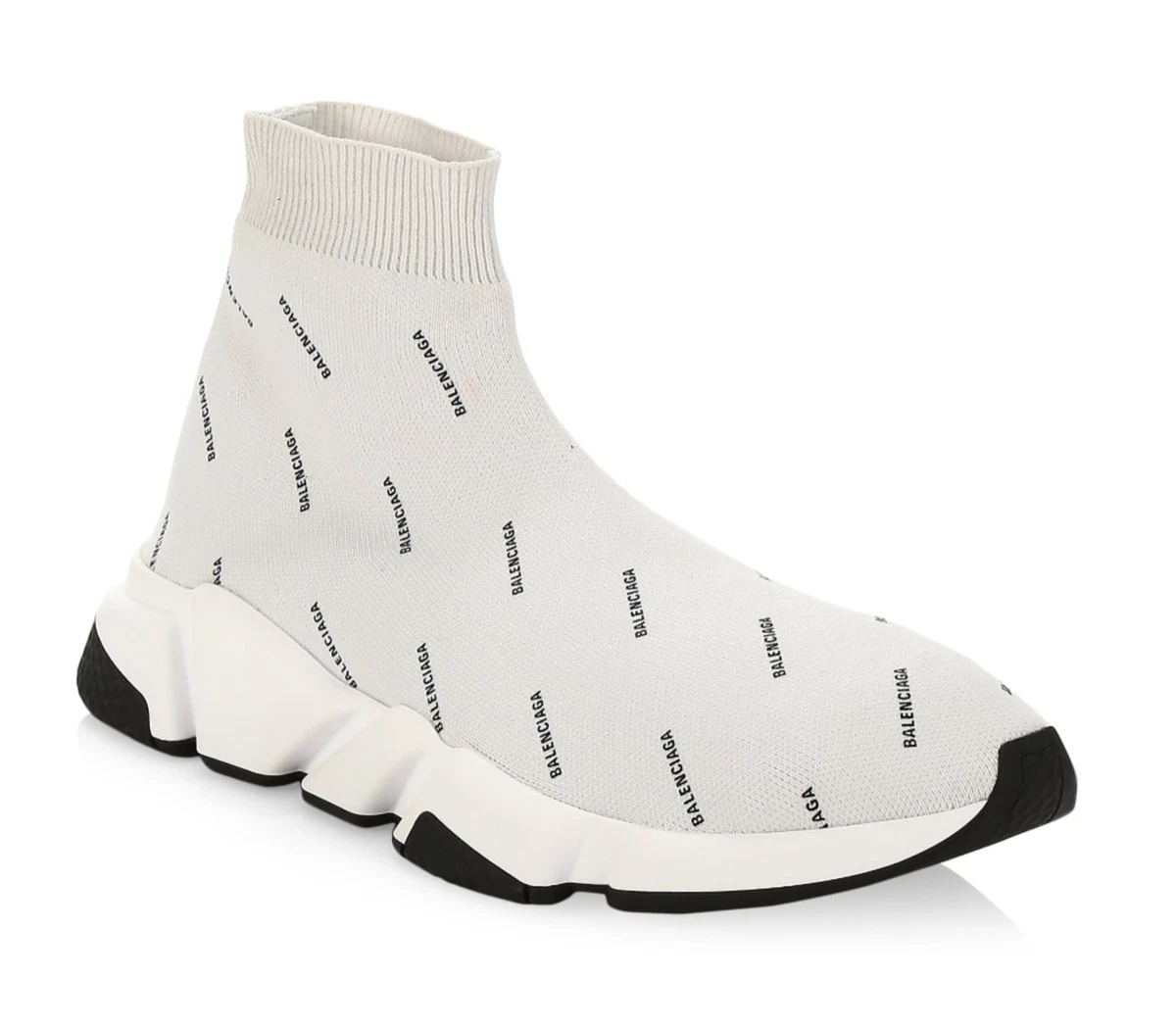 kyst tæt Opmuntring Balenciaga Speed Sock Trainer Grey Allover Logo Black White Runner Sneakers  41 | eBay