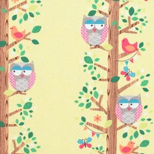 MICHAEL MILLER "OWLERY" Canary by the 1/2 yard