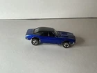 1968 Custom Camaro Blue Hot Wheels Redlines Original U S A Tab Base/Painted Tail