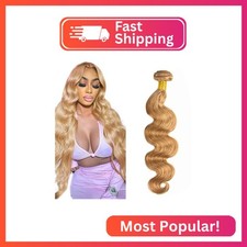 Honey Blonde Bundles Human Hair Color 27 Body Wave Bundles 28 inch 10A 27 Honey