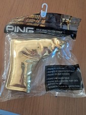 Ping Golf Gold Vault Putter Head Cover with Magnetic Closure
