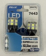 Pilot Automotive Il-7443w-15-wk White 15-smd Led Turntail Light Bulbs Open Pk