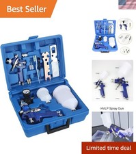 Comprehensive HVLP Gravity Feed Spray Gun Kit with Locking Pressure Regulator