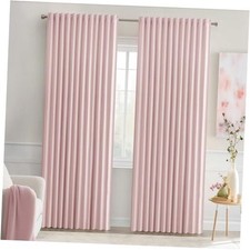 Back Tab Blackout Curtains 84 Inch Length 2 72"W x 84"L Pack of 2 Baby Pink