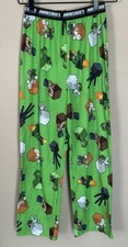 Minecraft Mojang Youth Pajama PJ Lounge Pants Green Boys Girls XL 14/16 