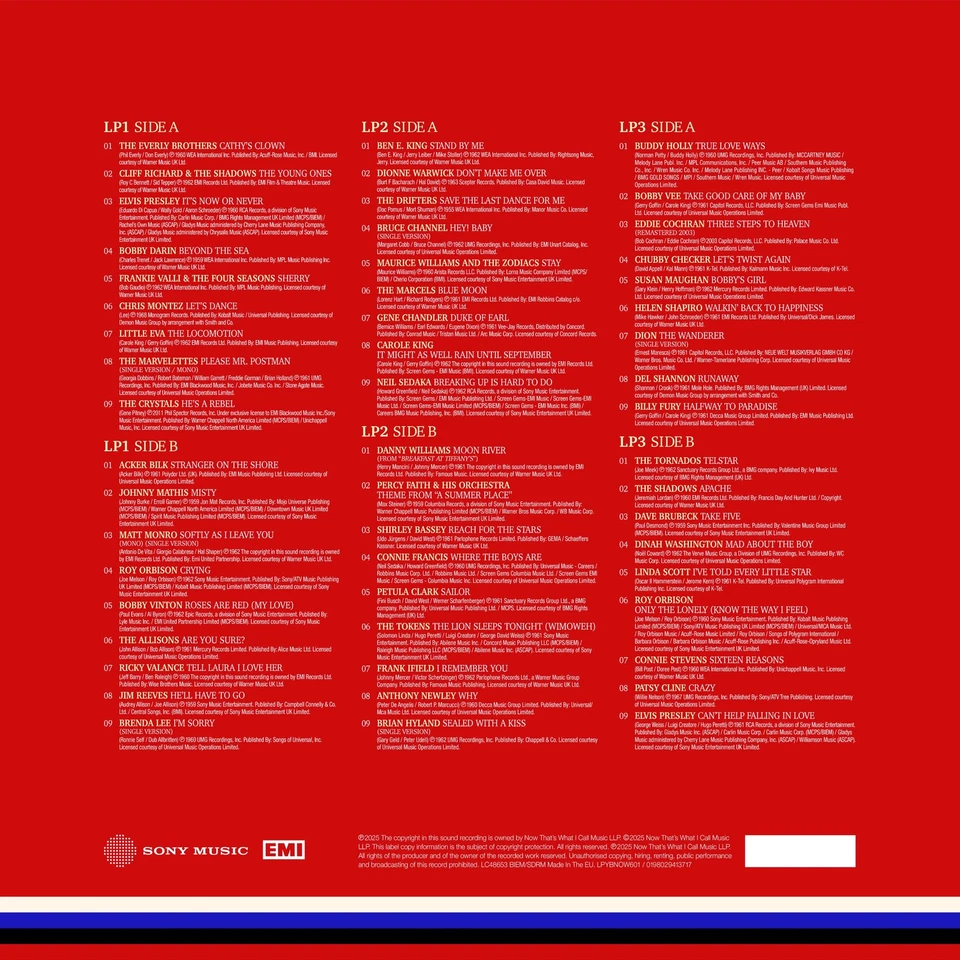 Various - NOW Yearbook Presents The 60s Vol.1 60-62 [VINYL] - Image 3 of 3