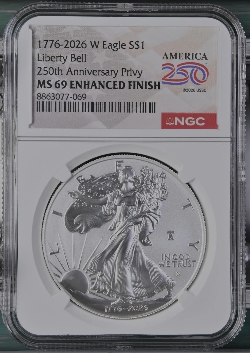 NGC Certified American Eagle MS 69 Silver Bullion Coins for sale