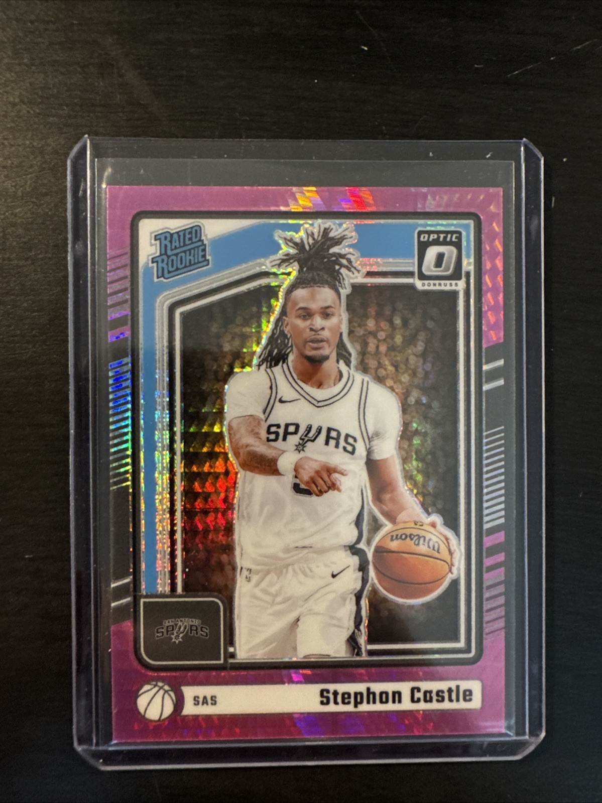 2024-25 Panini Donruss Optic - Rated Rookie Stephon Castle #254 Purple Prizm RC