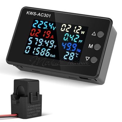 KWS-AC301 Wattmeter Power Meter Voltmeter AC 50-300V Electricity Power Tester