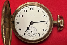 Elgin Size 18 Hunter Pocket Watch   Gold Filled 20-Year   c.1900s   Exceptiona