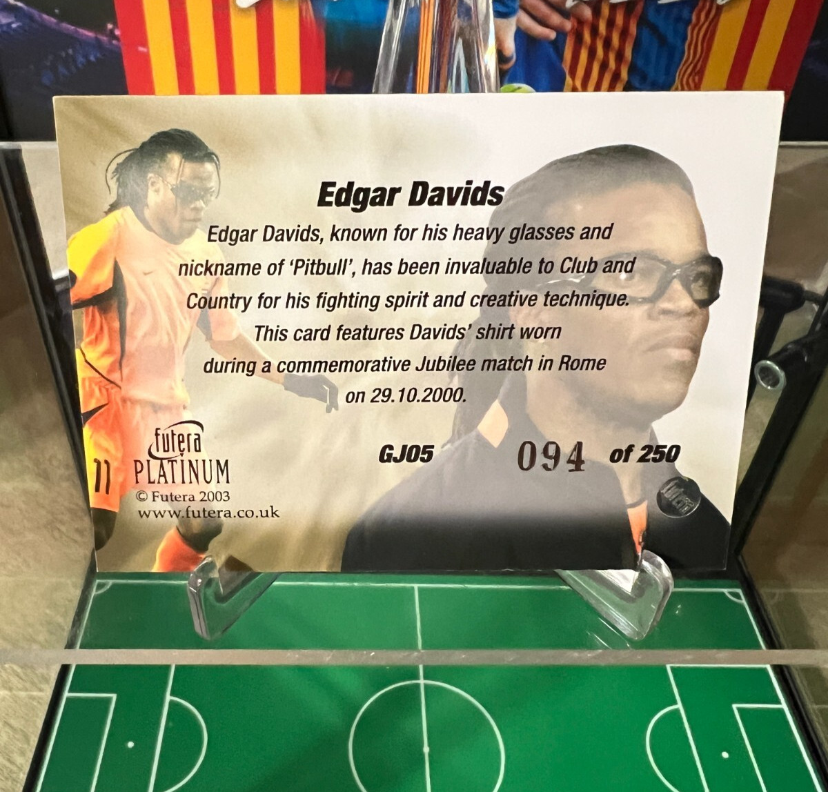2003 FUTERA Match The Archive Collection Worn Jersey GJ05 Edgar Davids /250 view 19