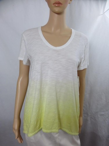 Wilt Boyfriend Gelb/Weiß Ombre T-Shirt Kurzarm High Low Saum Gr. XS Neu mit Etikett