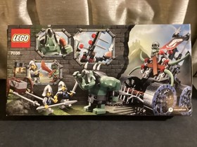 Lego Castle Troll Assault Wagon 7038 Blue Crown Knights cart siege 2008