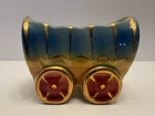 VTG SHAWNEE POTTERY COVERED WAGON PLANTER WITH GOLD TRIM USA 514