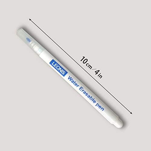 LEONIS Water Erasable Fabric Marking Pen Blue 5 1 Count (Pack of 5), 
