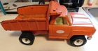 Vintage pressed steel Tonka orange dump truck 1970's