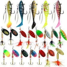 10/15/16/20PCS Rooster Tail Fishing Lures – High-Efficiency Trout Lures with ...