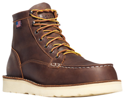 Danner 15563 Bull Run Moc Toe Wedge Work Boots for Men - Brown - 9W