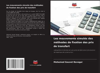 Les mouvements simulés des méthodes de fixation des prix de transfert Bavogui
