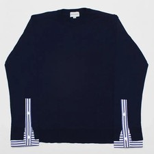 Solid Homme Light Cotton Knit Sweater - Navy, Size 100, Excellent Condition
