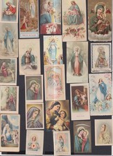 22 święte kartki antyki de la Virgin santino obraz pieuses estampa