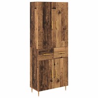 Altholz Highboard Wandmontiert 69,5 X 34 X 180 Cm Holzwerkstoff