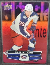 Patrik Laine 2021-22 UD Tim Hortons Hockey Red Die-Cut DC-39 Columbus
