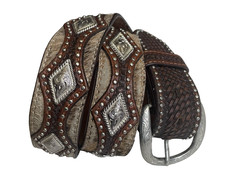 Ranger Belt Company Western Studded Leather Belt Size 36