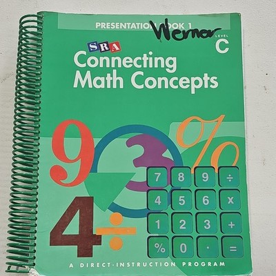 SRA Connecting Math Concepts Presentation Book 1 Level C Workbook Spiral Bound